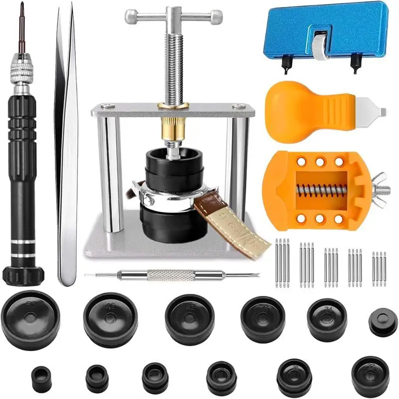 

Universal watch repair tool set, cover removal, strap opening, back cover replacement, battery replacement, ear screwdriver