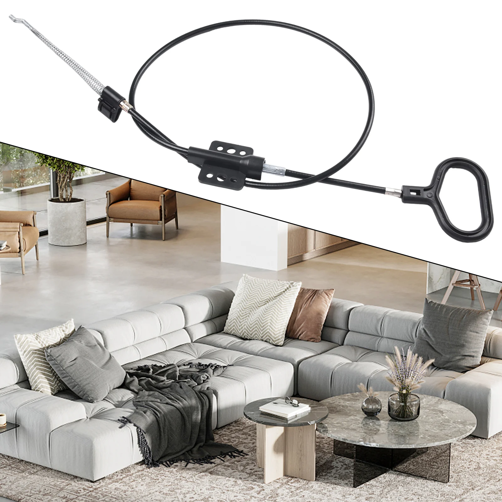 Spare parts Recliner Release Cable Trigger 91cm Replacement Sofa 2pcs Couch D-Ring Furniture Handle Lever Pull