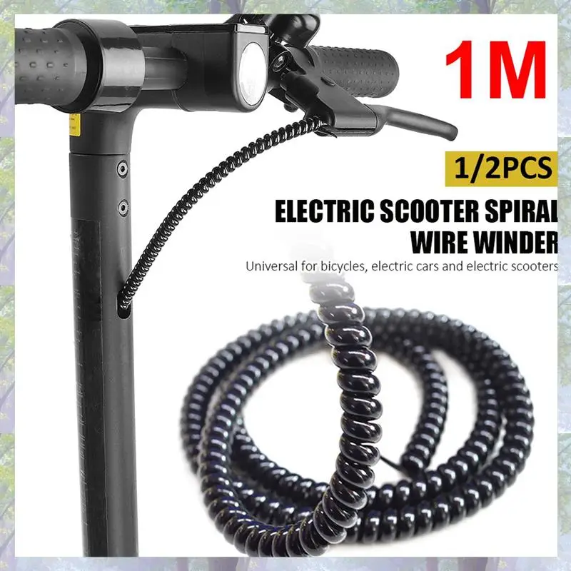 جديد وصول 24 قطعة 1 متر E-الدراجة كابل الأنابيب حماية دوامة التفاف لف سلك كابل حامي غطاء أنبوب ل سكوتر دراجة نارية