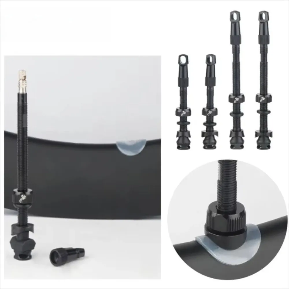 New 40/50/65/80mm Bicycle Tubeless Tire Valve F/V Nipple Detachable Brass Core Bike Tire Valves Bike