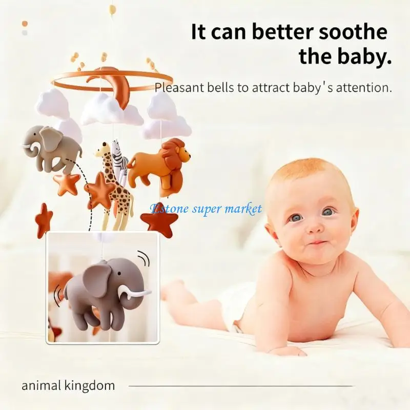 090B Giocattolo mobile per culla, sonaglio per animali, giocattolo da appendere, giocattolo rilassante per cameretta dei