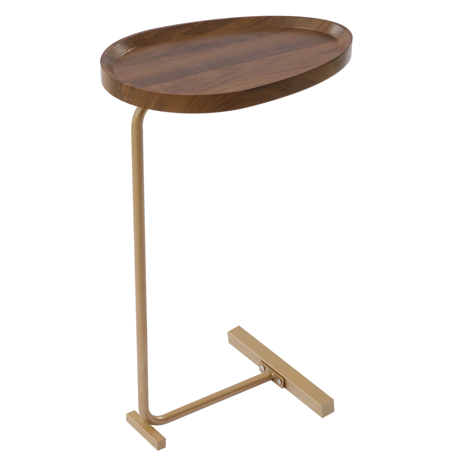 Metal + Walnut Gold+walnut  End Tables/Side End Table/Coffee Table Max. Static Load Capacity 20 Lbs