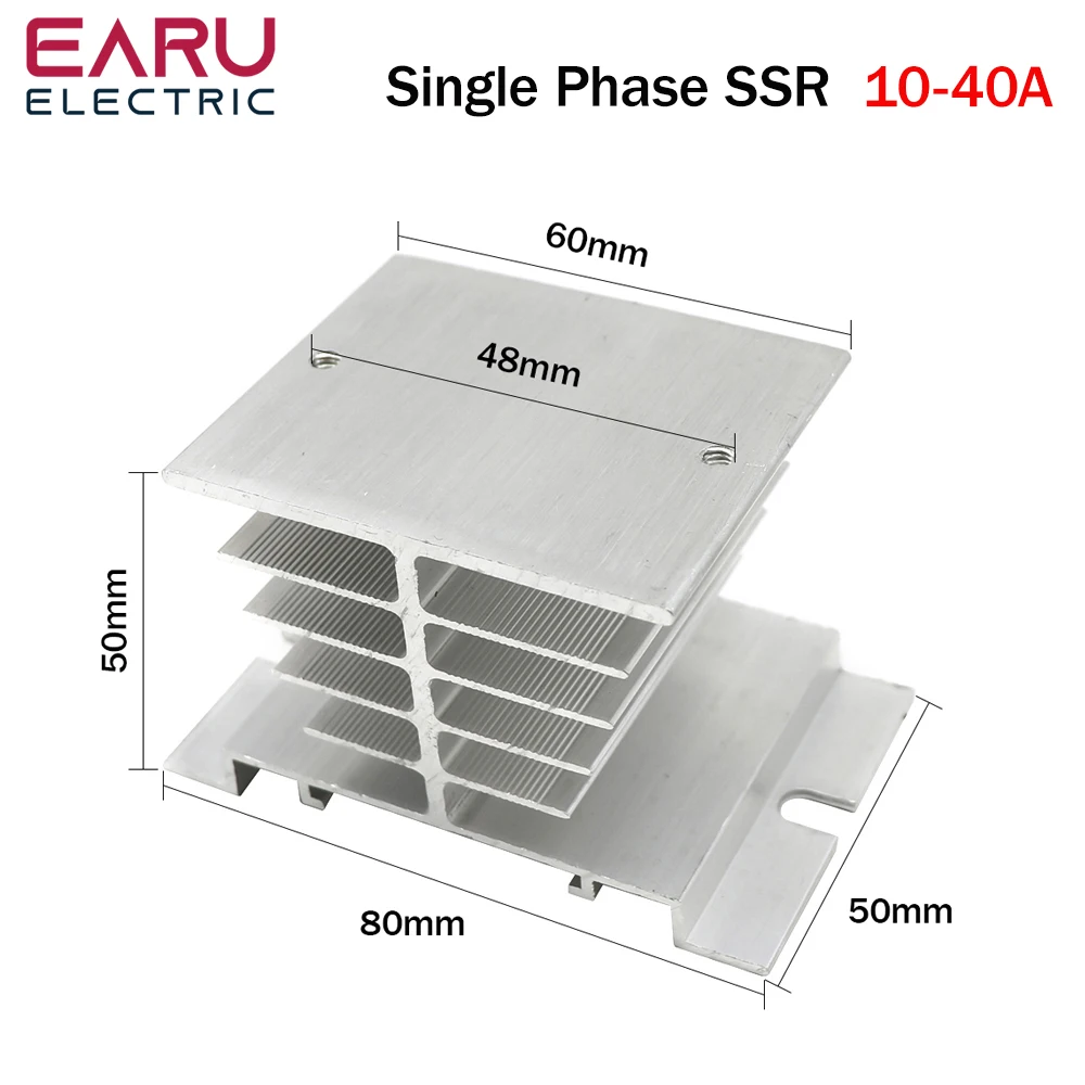 SSR-10DA SSR-40DA SSR 25A 60A 80A 100A 120A Dreiphasiges SSR-Halbleiterrelais DC-Steuerung AC 480V 5-32V Eingang Aluminium-Kühlkörper – Detail 4