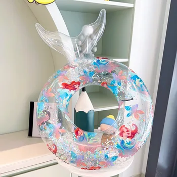 ROOXIN 인어 수영 링 튜브 팽창식 장난감, 어린이 성인 수영 원형 플로트 수영장 물 장비 