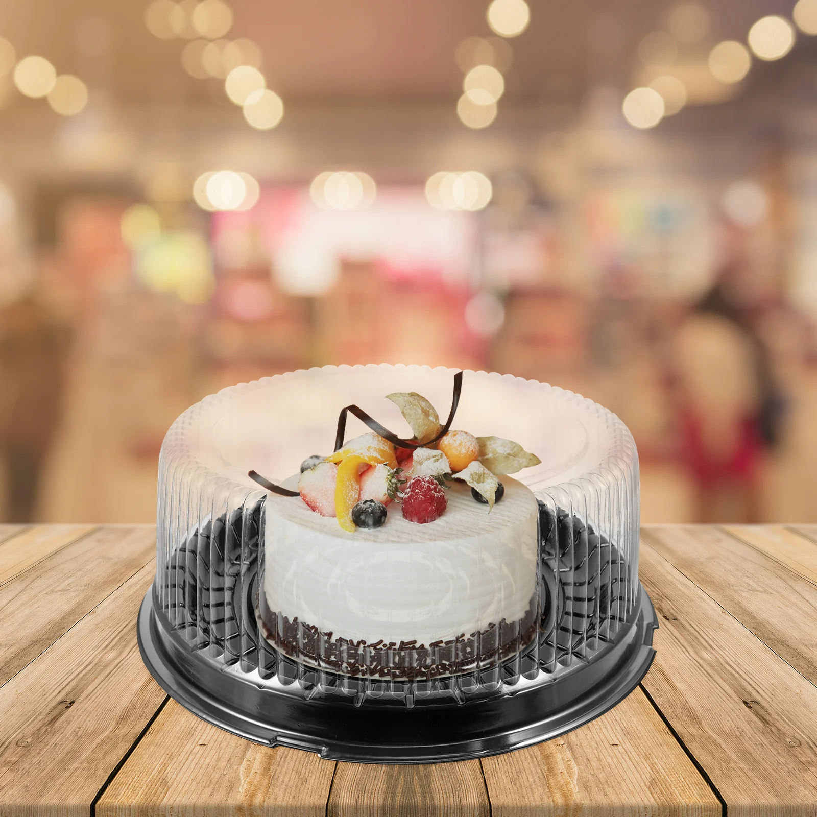 10 Pcs Wedding Cake Stands Box Plastic Containers Carrier with Lids Slice Travel