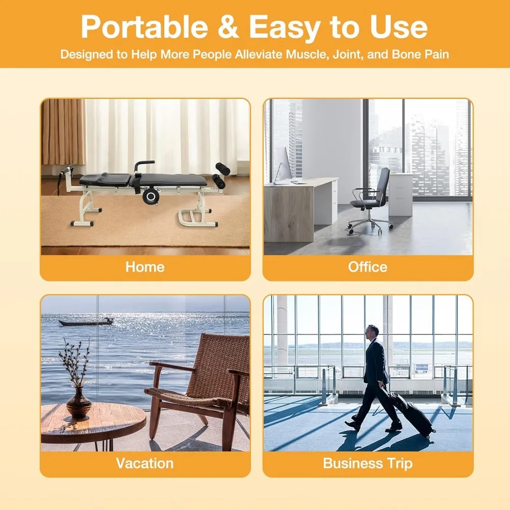 طاولة تدليك قابلة للتعديل مع جر قطني وعنق الرحم لعلاج التمدد واسترخاء الجسم #5