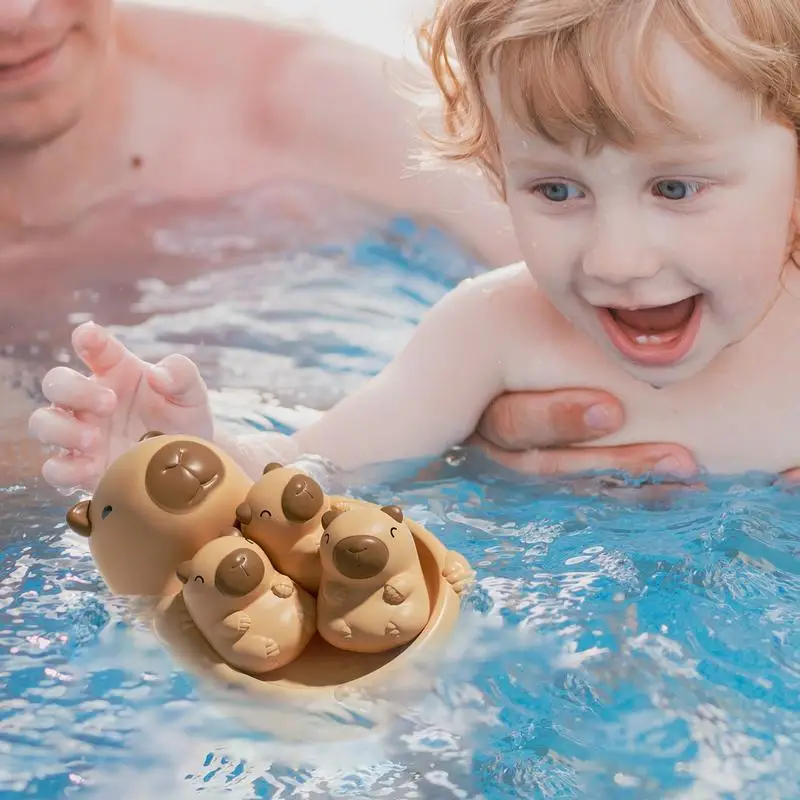 

Shower Toys For Kids Water Bathtub Animal Capybara Toy Set Floating Interactive Water Play Capybara Animal For Shower Pool Beach