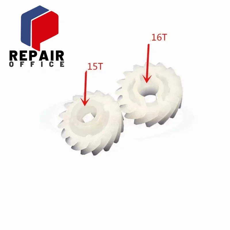 1Set. New Big And Little 15T Toner Conveyance Gear - D 55VA77580 (4014-2218-01) for Konica Minolta BH 920 950 1050 7075 7085