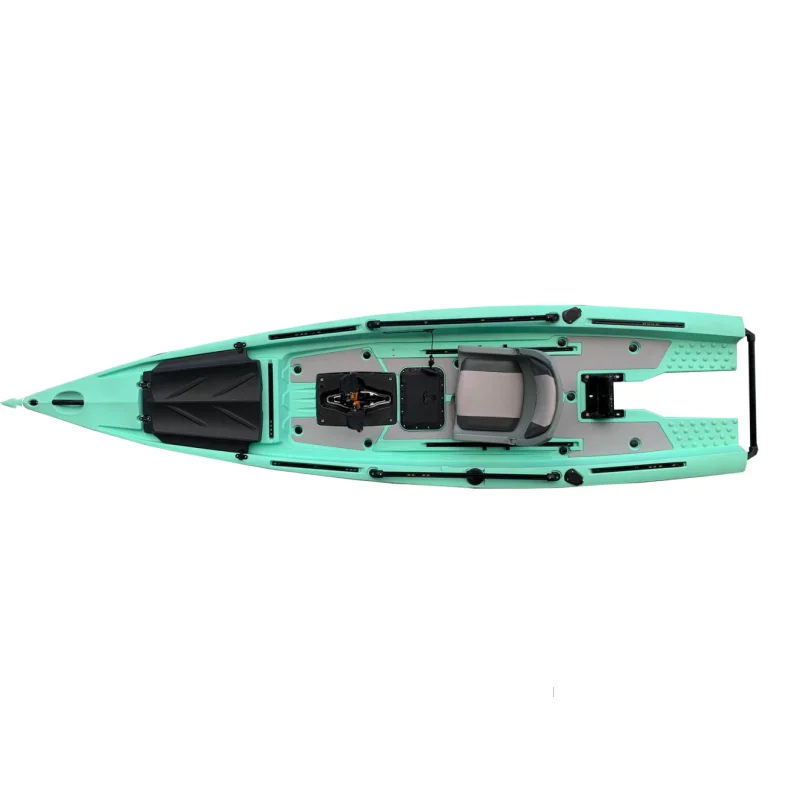 Zero Kayak Solo Rotomolded perahu Polyethylene plastik memancing kano/kayak dengan Motor listrik baling-baling Fin Pedal Drive