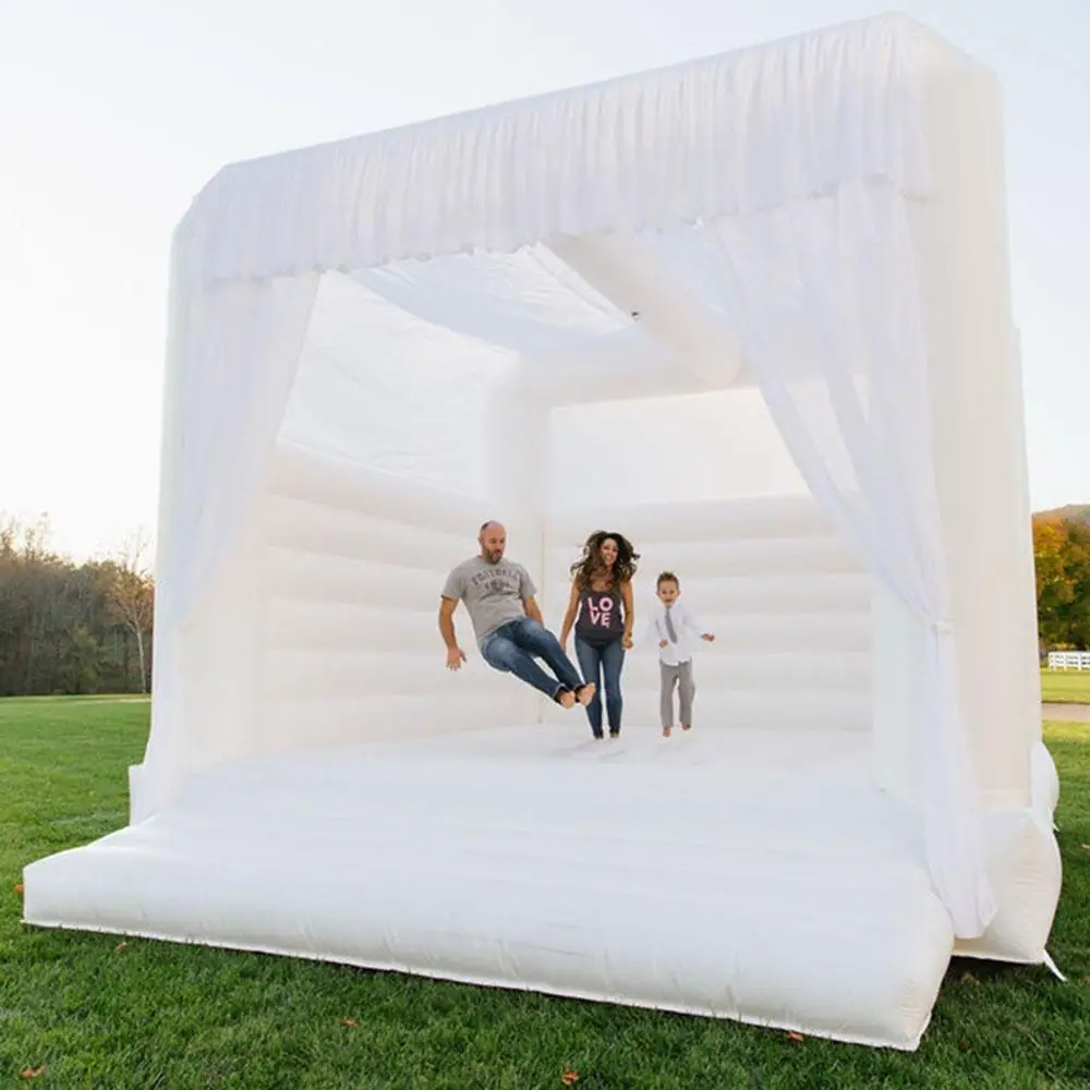 

Customized White Inflatable Wedding Jumper Bounce House Bouncy Jumping Castle Outdoor Adults and Kids Toys for Party