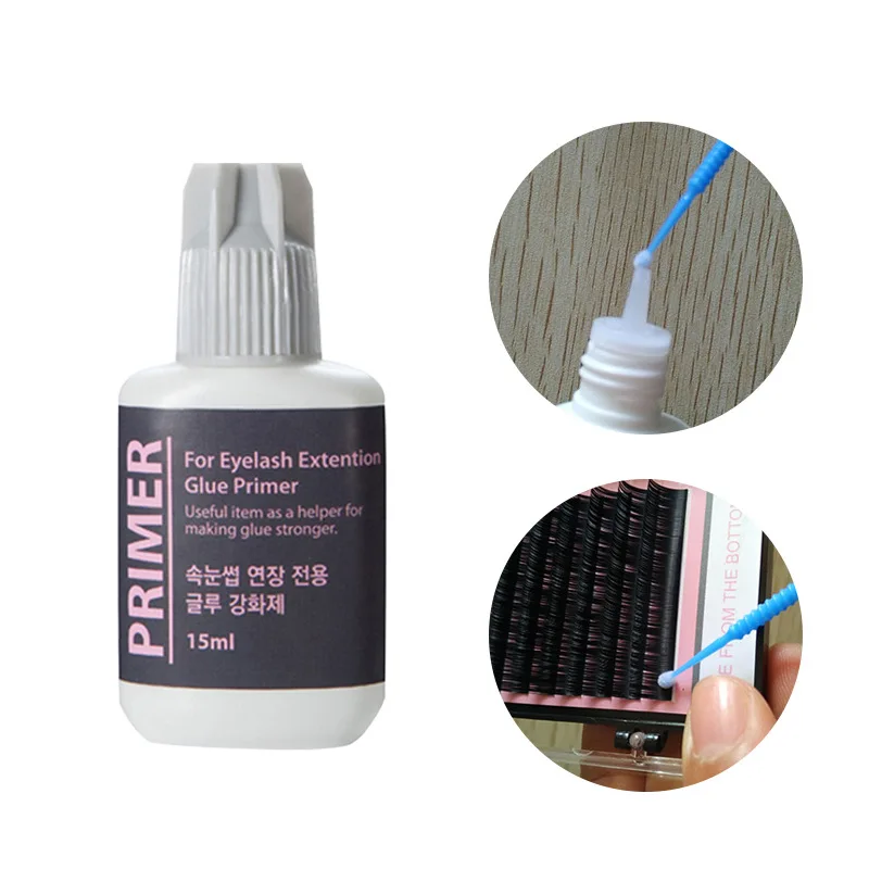 

15ml Eyelash Extension Primer Glue Grafting Individual Lash Application From Korea Fixing Agent Lashes Makeup Tool