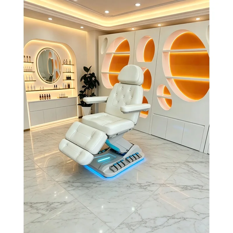 4 Motor Tilt Heating Medical Podiatry Treatment Clinic Aesthetic Tattoo Spa Beauty Salon Facial Lash Bed Electric Massage Table