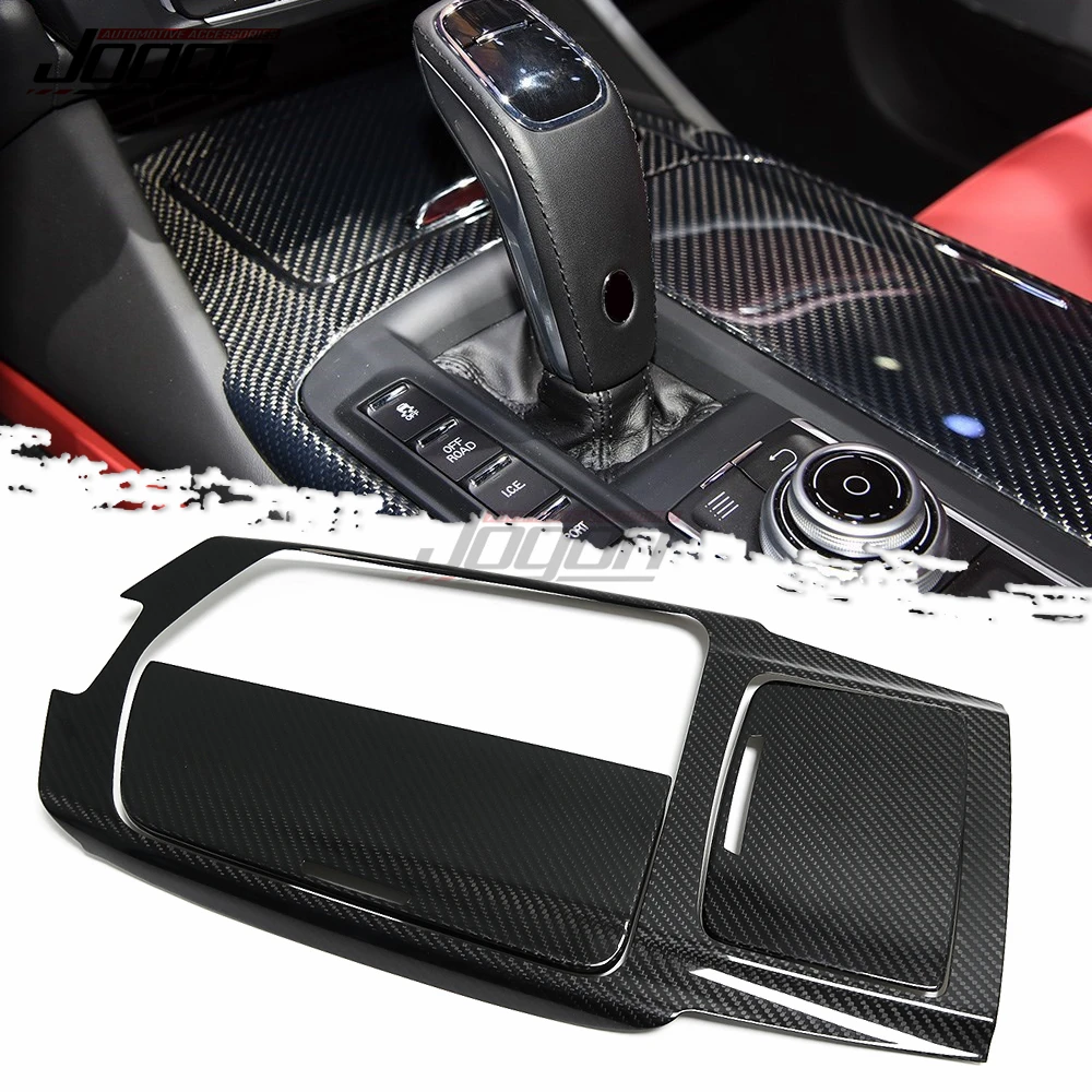 100% Real Carbon Fiber For Maserati Levante 2015-2020 Car Interior Central Control Cup Holder Shift Panel Side Door Cover Trim