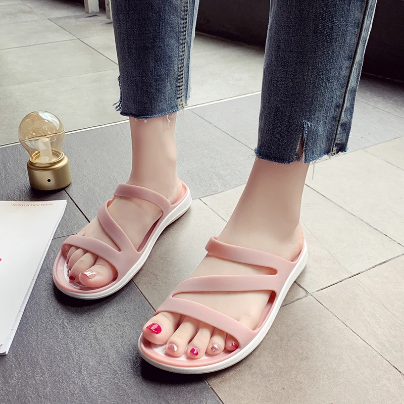 2022 Women Summer Sandals Slipper Indoor Outdoor Flip-flops Beach Shoes New Fashion Female Casual Color Lovers Slide Shoes