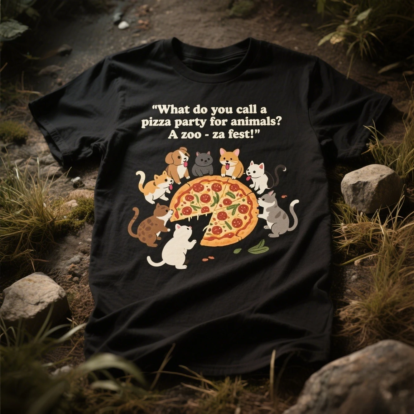 

Gourmet Pizza Graphic Printing Summer Luxury Brand Cotton Men's and Women's T-Shirts Short Sleeves Street Fashion Trend Clothing