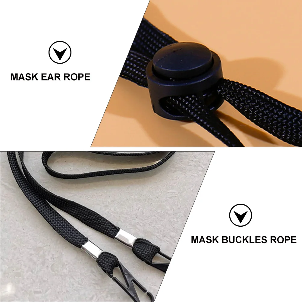 

12 Pcs Wind Rope Face Mask Lanyard Ear Adjustable Buckles Holder Glasses Hanging Plastic Saver