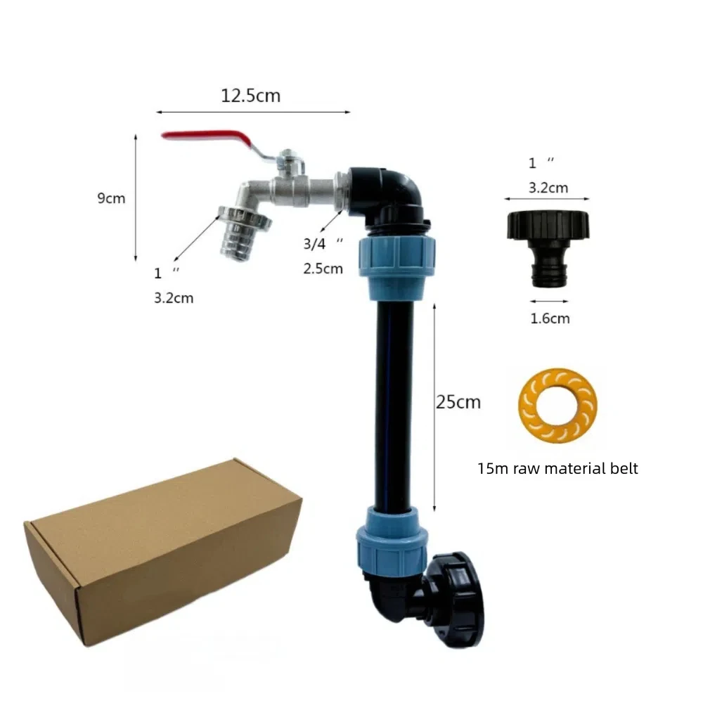 1 Set Copper-colored Faucet Connectors S60*6 Female Thread Zinc Alloy Brass Tap 3/4