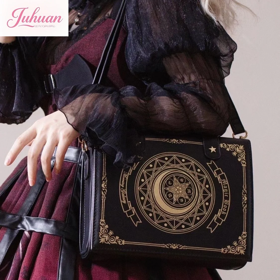 Japanese New Lolita Bag Star Moon Magic Book Oblique Span Women's Bags Flip Cover girls Sweet and Elegant Backpack for Female