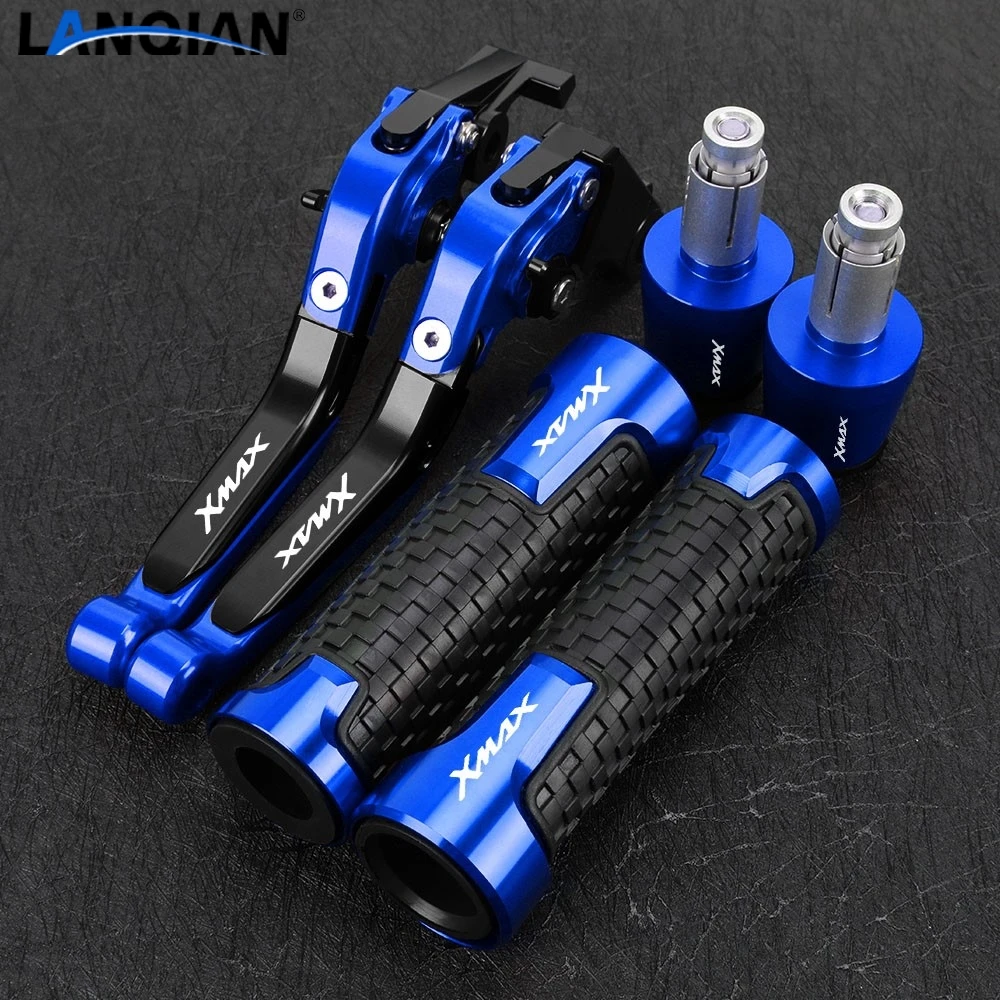 CNC Folding Brake Clutch Levers For YAMAHA XMAX 125 200 300 400 X MAX X-MAX 2015 2016 2017-2020 Motorcycle Handlebar Grip Ends