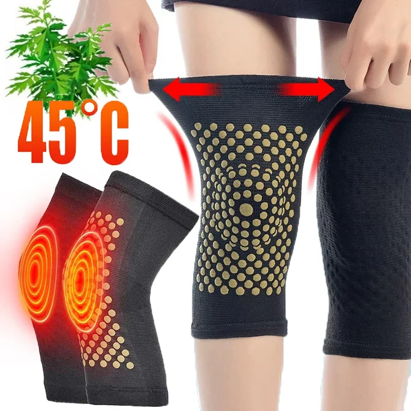 2 stücke Selbst Heizung Knie Pads Entlasten Schmerzen Verbessern Durchblutung Atmungsaktiv Warme Wermut Knie Pad Massage Knie Bein Fot warme