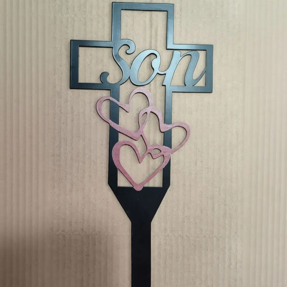 Halloween Metal Grave Stake Iron Garden Decor Outdoor Yard Ornament Memorial Plaque Personalized Sign Decoration