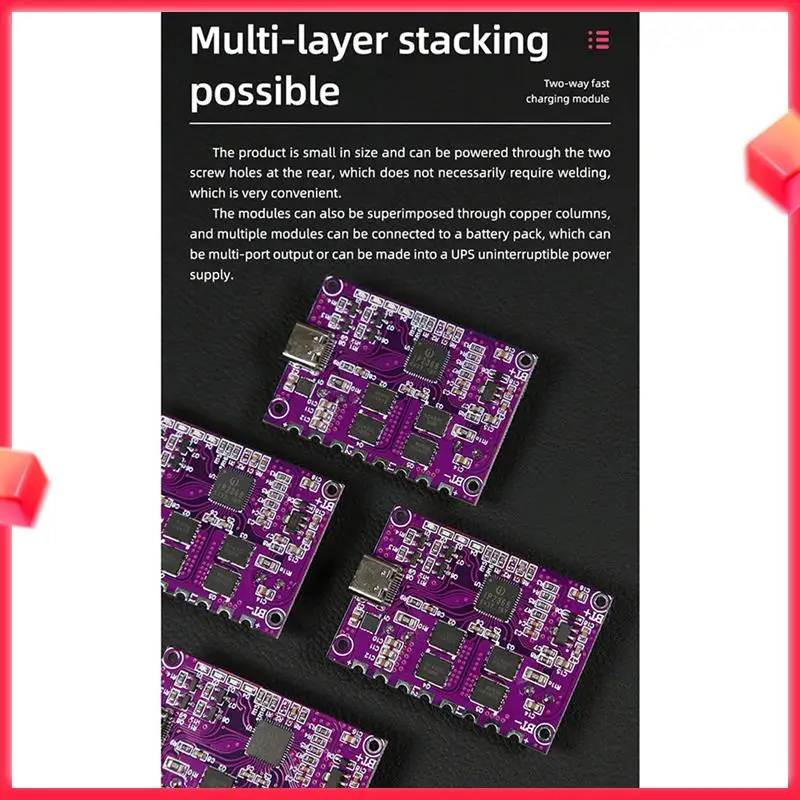 【Daftar Baru】 3X IP2368 Dua Arah 100W Modul Pengisian Cepat Buck-Boost Antarmuka Tipe-C Daya Baterai Lithium Pengisian Cepat B