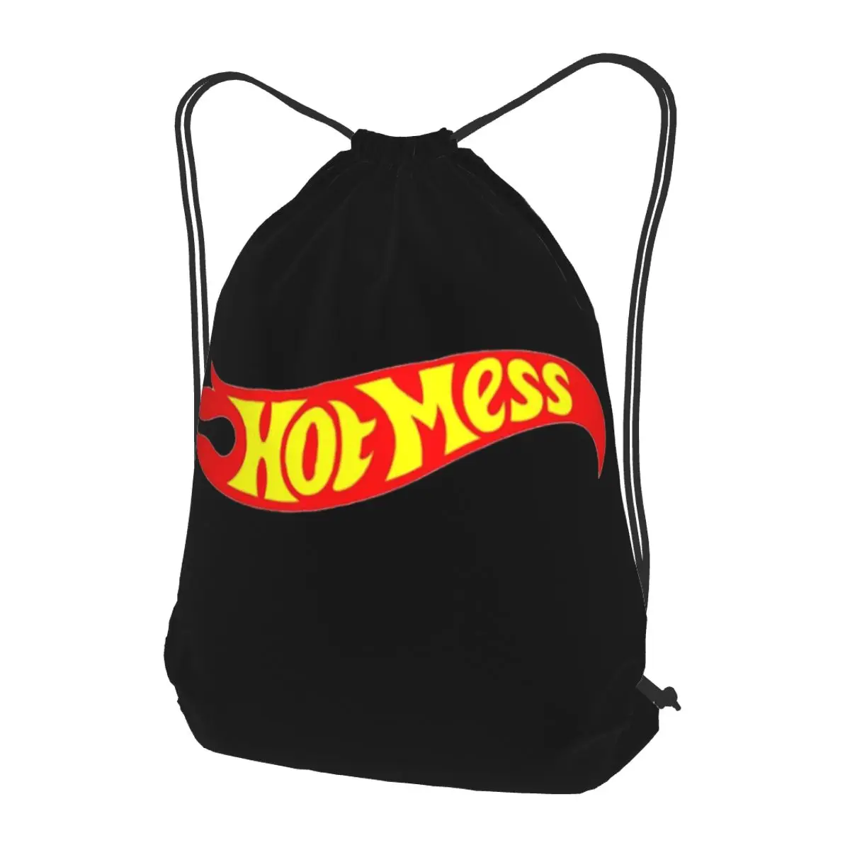 Hot Mess Wheels Backpacks Casual Drawstring Bundle Pocket Sports Bag Book Bags for Travel School