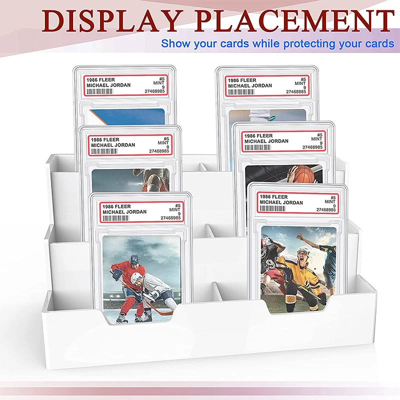 35/55/75/100PT Trading Cards Slab Label Grade Baseball Star Card Sleeves Protector Acrylic Stand Plastic Game PTCG Gift Toy