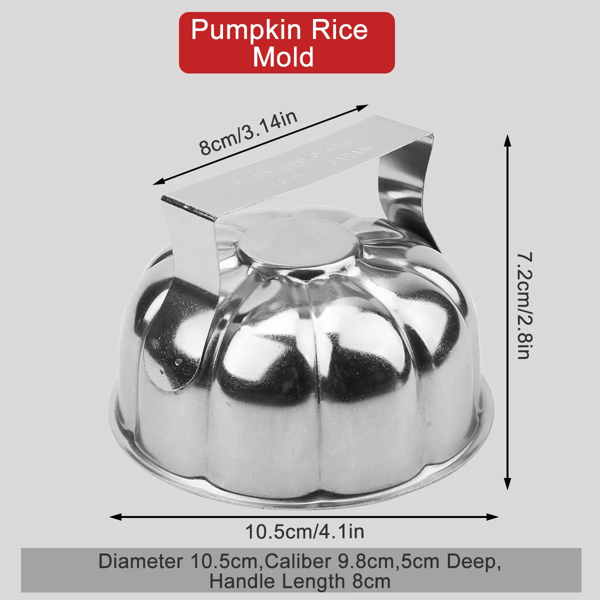 Omurice Mold Pumpkin Style Onigiri Mold Stainless Steel Rice Ball Mold Egg-Wrapped Rice DIY Sushi Making Mold Kitchen Gadgets