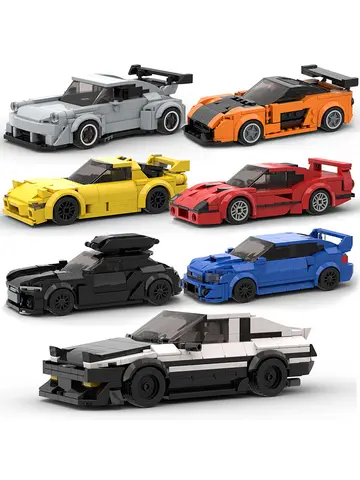 Moc Speed AE86 Cars Racers Building Blocks Sets City Vehicle Model DIY Kids Boy Toys Sport Super Creative Technique