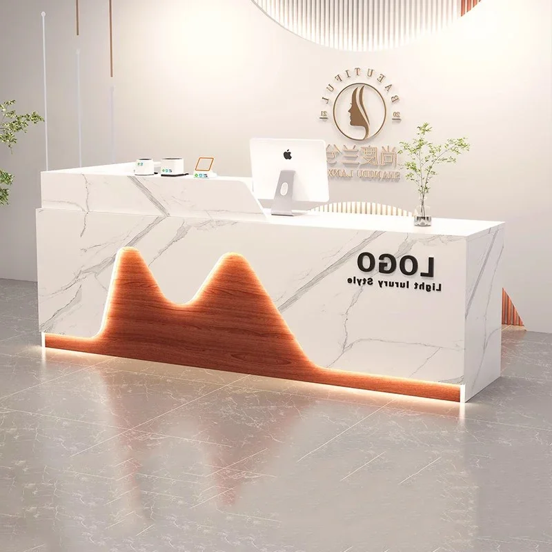 

Trendy Luxury Reception Counter European Classic Premium Versatile Reception Desk Exquisite Beauty Schreibtisch Office Furniture