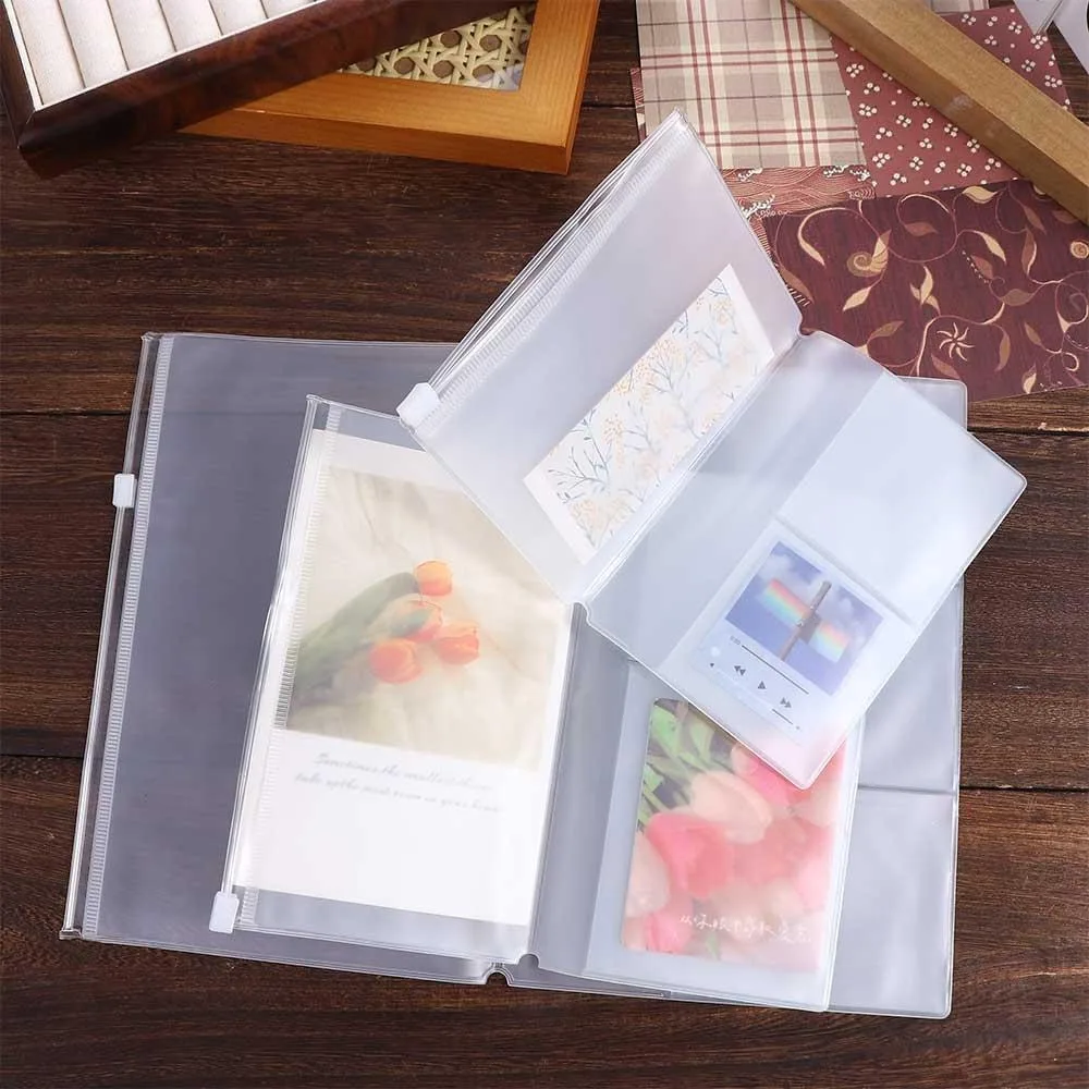 Portaoggetti per Midori Travelers Pocket borsa portaoggetti per Notebook Journal Planner porta carte borsa con cerniera in PVC borsa con cerniera per Notebook