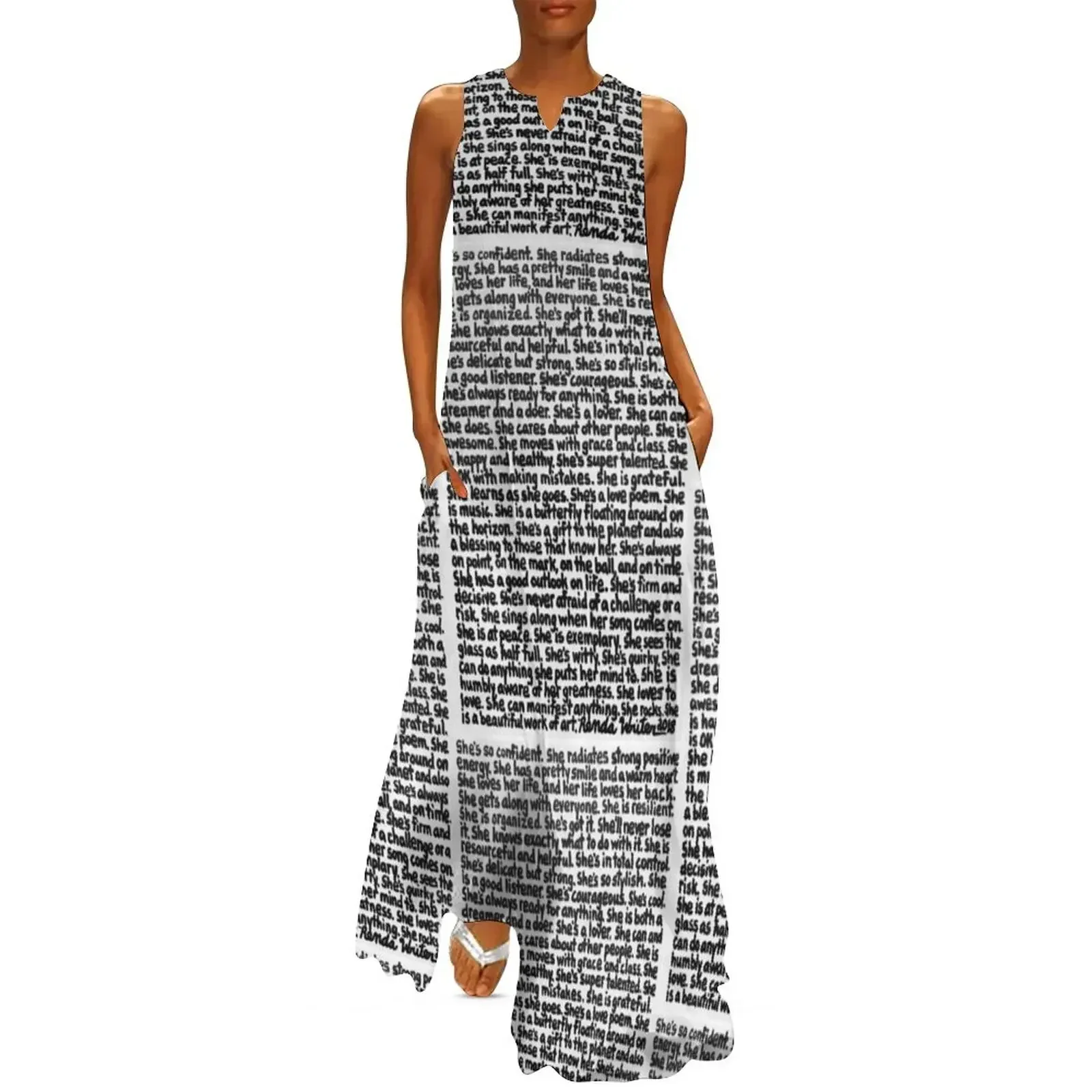 

“She” by Renda Writer Long Dress beach dress Women's evening dress Woman fashion long sleeve