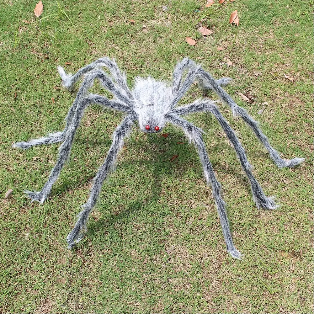 Halloween Decorations Big Spiders Outdoor Indoor Patio Lawn Yard  Fake Furry Hairy Big Spiders Props Giant Spiders For Party