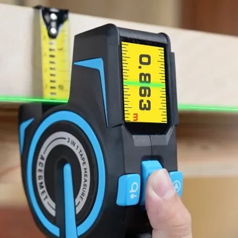 DTX10 3-in-1 Measuring Equipment Laser Position Marking 100 Meters Rangefinder Steel Ruler