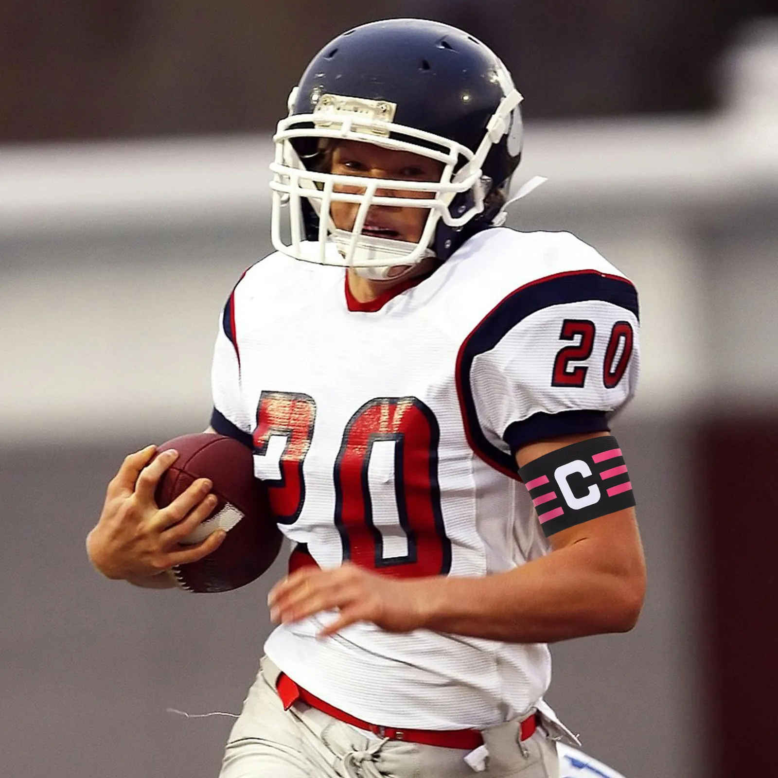 

2Pcs Captains Armband Soccer Breathable Soft Fabric Secure Fit for Football Basketball Outdoor Sports Leader Arm Band