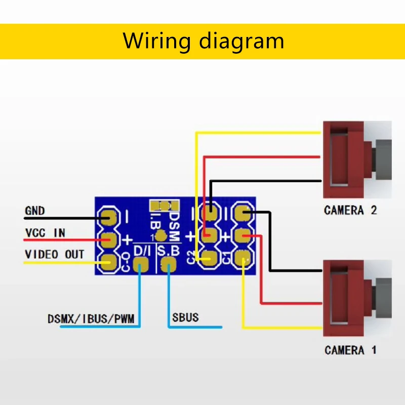 Vifly cam switcher fpv inteligente vídeo switcher suporte sbus ibus pwm para rc fpv asa fixa drone quadcopter peças diy