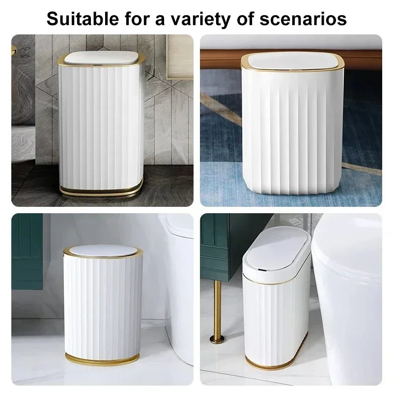 Smart Sensor Garbage Bin Trash Can Intelligent Induction Kitchen Bathroom Dustbin Waterproof Household Automatic Wastebasket