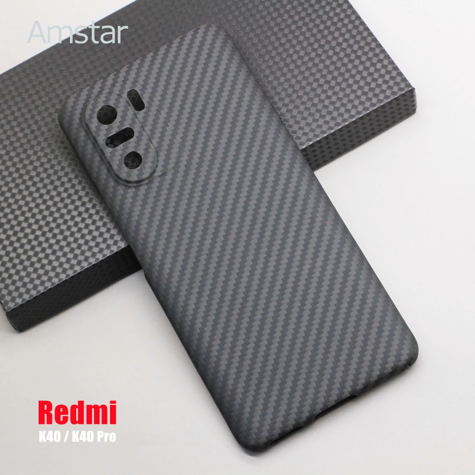 

Защитный чехол Amstar из чистого углеродного волокна для Xiaomi Redmi K40 K50 Pro K40S, ультратонкий высококачественный деловой чехол из арамидного волокна