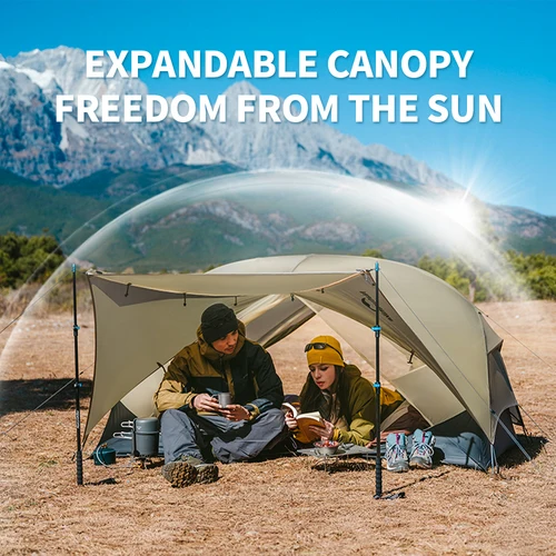 Imagen 2 del producto Naturehike-tienda Mongar UL 2 para 2 personas, tienda de campaña ultraligera 20D, impermeable, para senderismo, supervivencia, tienda de campaña al aire libre