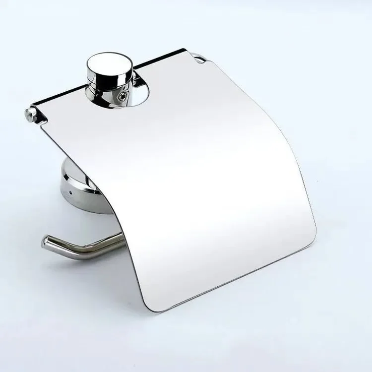 Toilet Paper Holder Brushed Gold Stainless Steel Pendant Paper Hooks Towel Rack Paper Roll Holder Hardware With Cover MJ