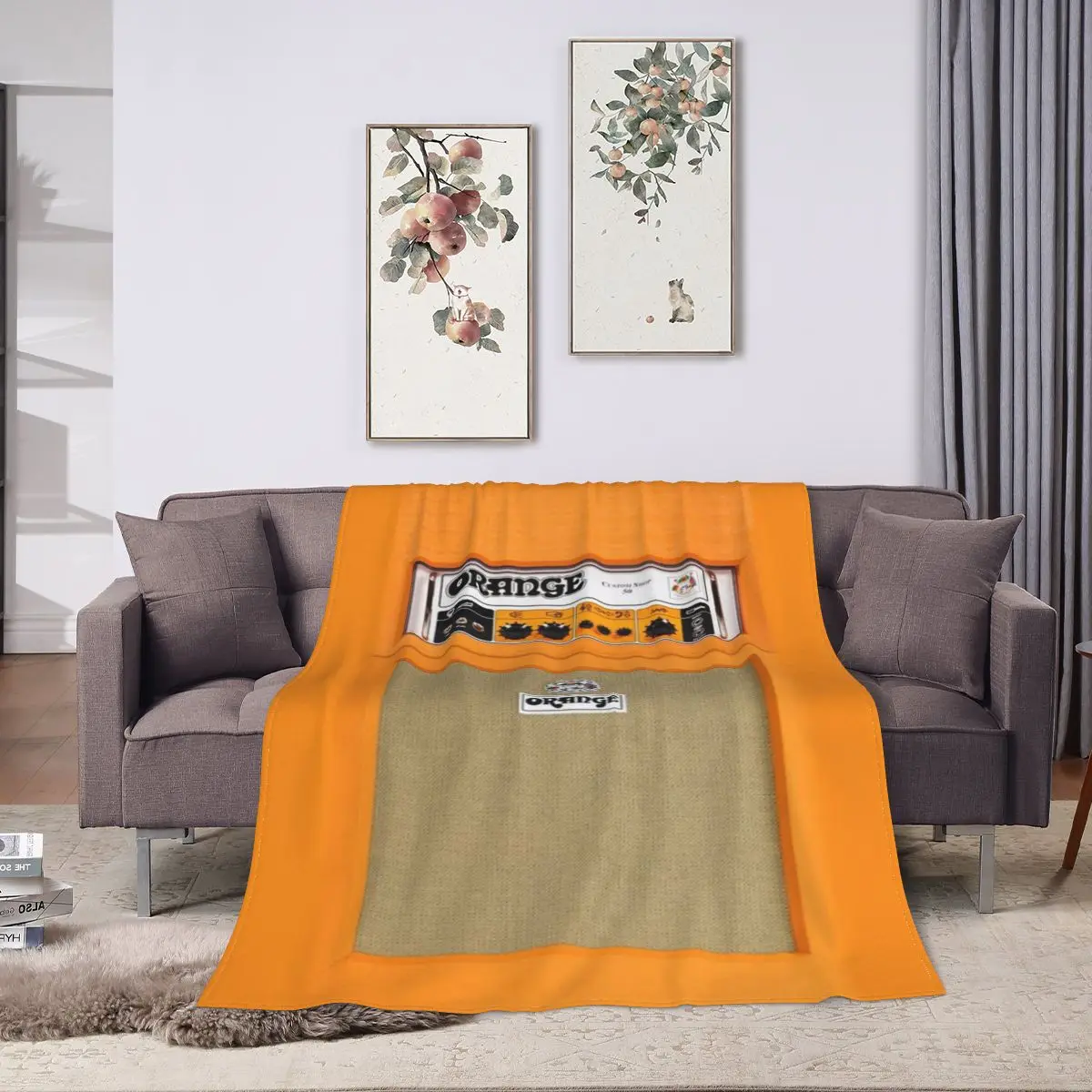 Orange Color Amp Amplifier An Ultra-Soft Micro Fleece Blanket