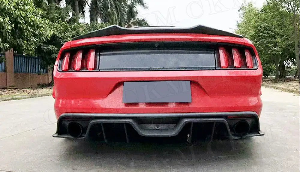 Carbon Fiber Car Rear Trunk Lip Spoiler FRP Unpainted Prime Boot Wing For Ford Mustang Coupe 2-door 2015 2016 2017