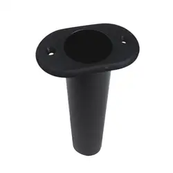 Plastic Rod Holder 90 Degree, Flush Mount Fishing Pole Organiser Storage Holds for Ship Yacht Marine (Black)