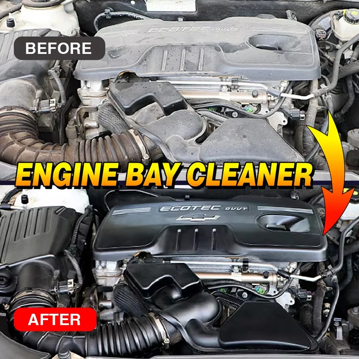 Engine Bay Cleaner Decontamination Engine Compartment Oil Grease Dust Remover Wash-free Protector Car Care Kit