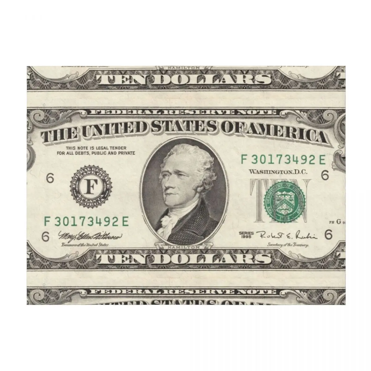 

United States ten-dollar bill - Alexander Hamilton Throw Blanket Fashion Sofas for winter Thins Blankets