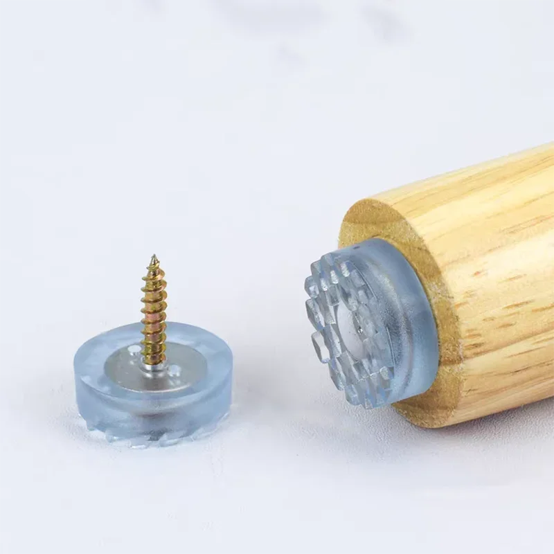 

Transparent Anti Slip PVC Furniture Leg Pads Chair Legs Coffee Table Bedside Cabinet Floor Protector Cover Round Squre Bottom