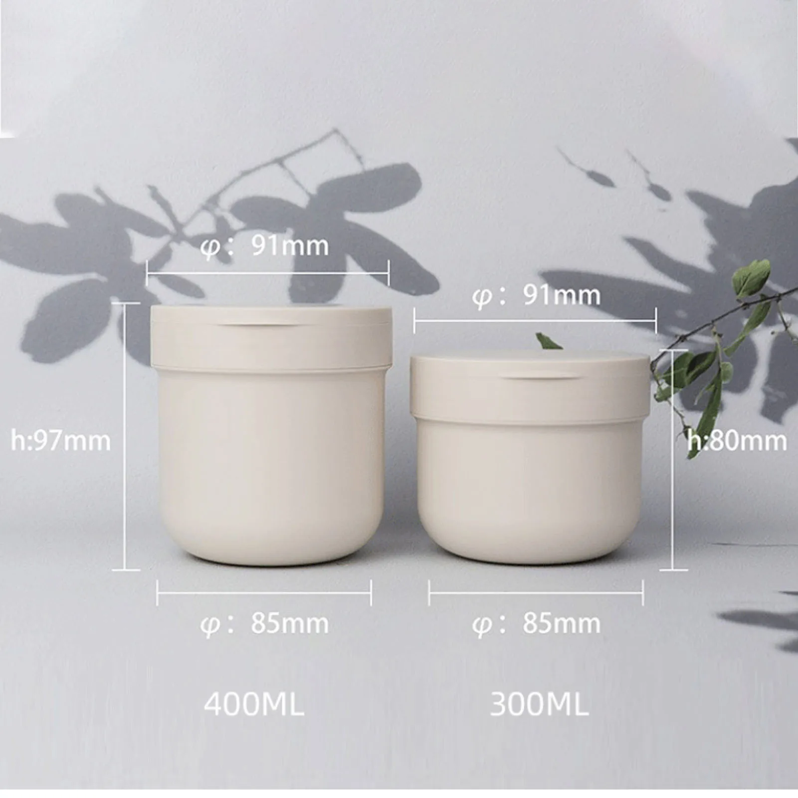 300ml/400ml Wide Mouth Plastic Can Frosted Cream Cleaning Mud Film Filling Can Cream Packaging Container for Travel