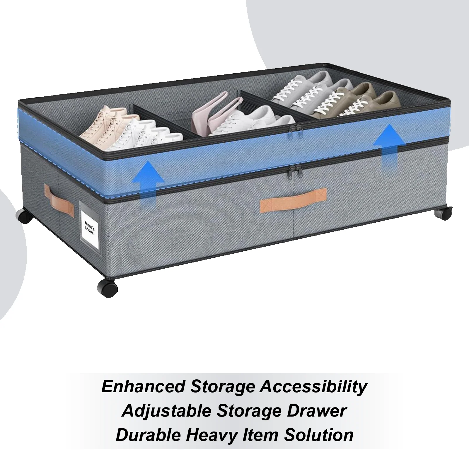 

Хранение под кроватью, большой пылезащитный контейнер на колесиках под кроватью, контейнер для хранения обуви, одежды, простыня, тканевое игрушечное одеяло