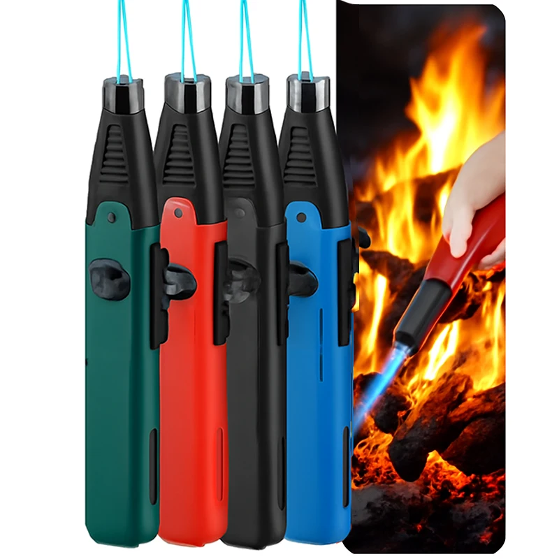 2025 New Windproof Turbine Blowtorch Butane Gas Lighter Kitchen Outdoor BBQ Camping Welding Lighter Ignition Tool Flame Thrower